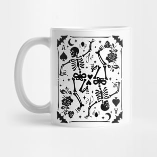 Goth Skeleton Ace of Spades Card Goblincore Punk Grunge Mug